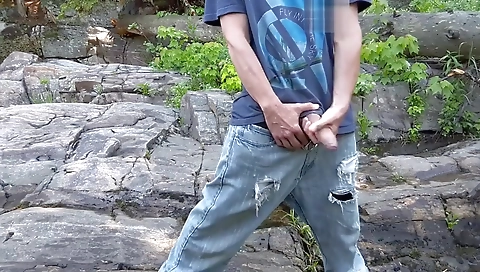 Sexy blonde's cock & horny