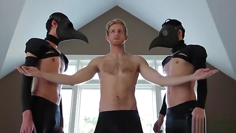 Two black guys in a anal dildo