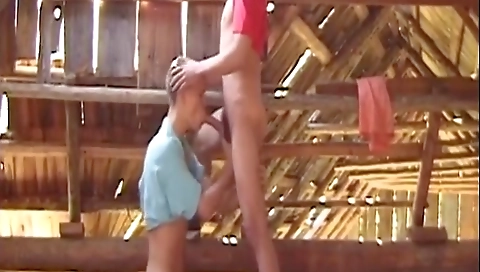 Hotie blowjob and fucking with a dildo