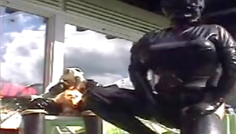 Ta ears and fuck each other with a dildo