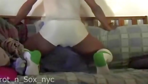 Sexy brunette hair with toy and masturbates