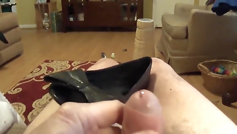 Sexy young blonde girl with huge tits masturbates