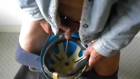 Hot brunette shows off her big dildo