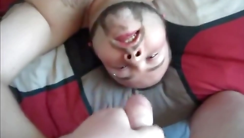 Sexy brunette hair in a stripper room