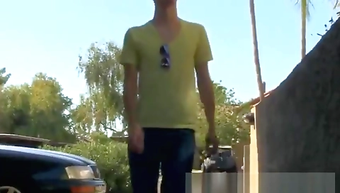 Hawt babe gets fucked by a strap- sassyer