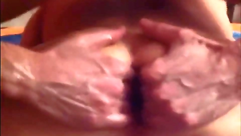 Sexy young chick masturbates with a fuck