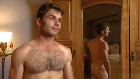 Sexy babe with tattooed plays mega butler